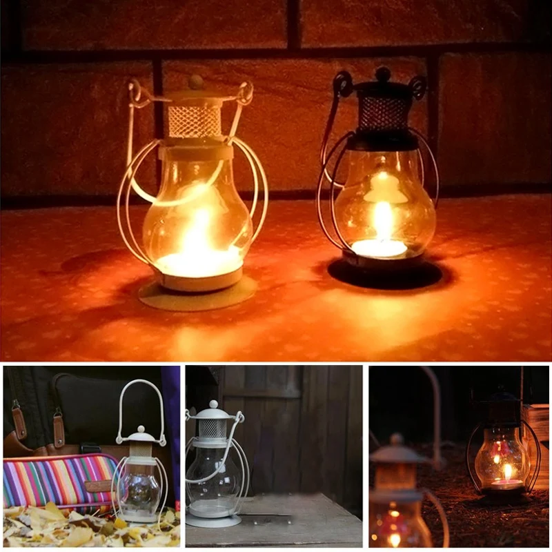 Outdoor Camping Light Retro Ethnic Style Night Light Retro Aroma Candle Holder