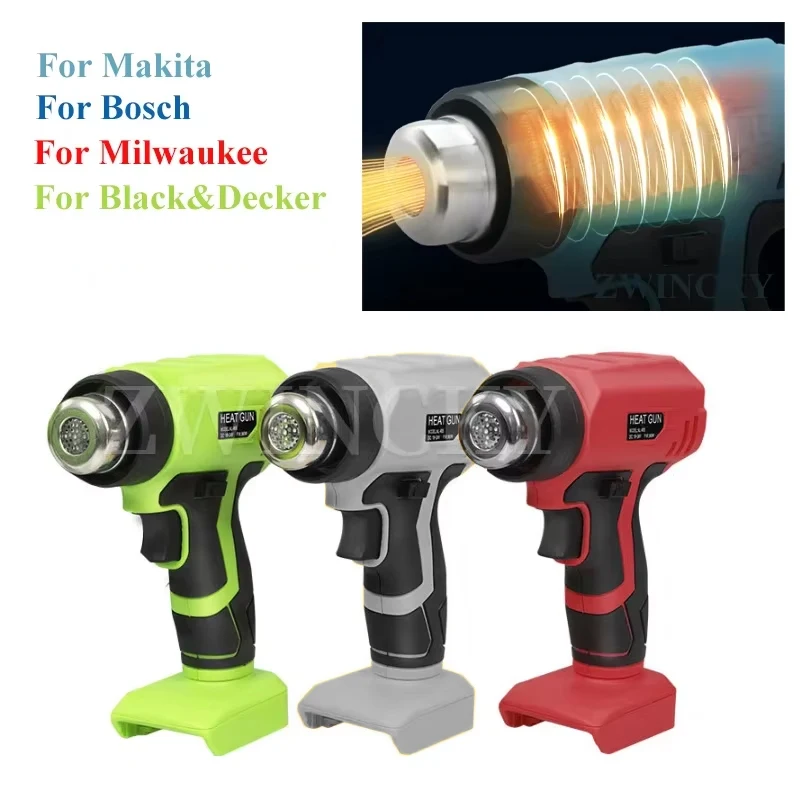 

Беспроводной термофен с регулируемой температурой, работающий от литиевых аккумуляторов, для Makita, Dewalt, Milwaukee, Bosch, Black&Decker.