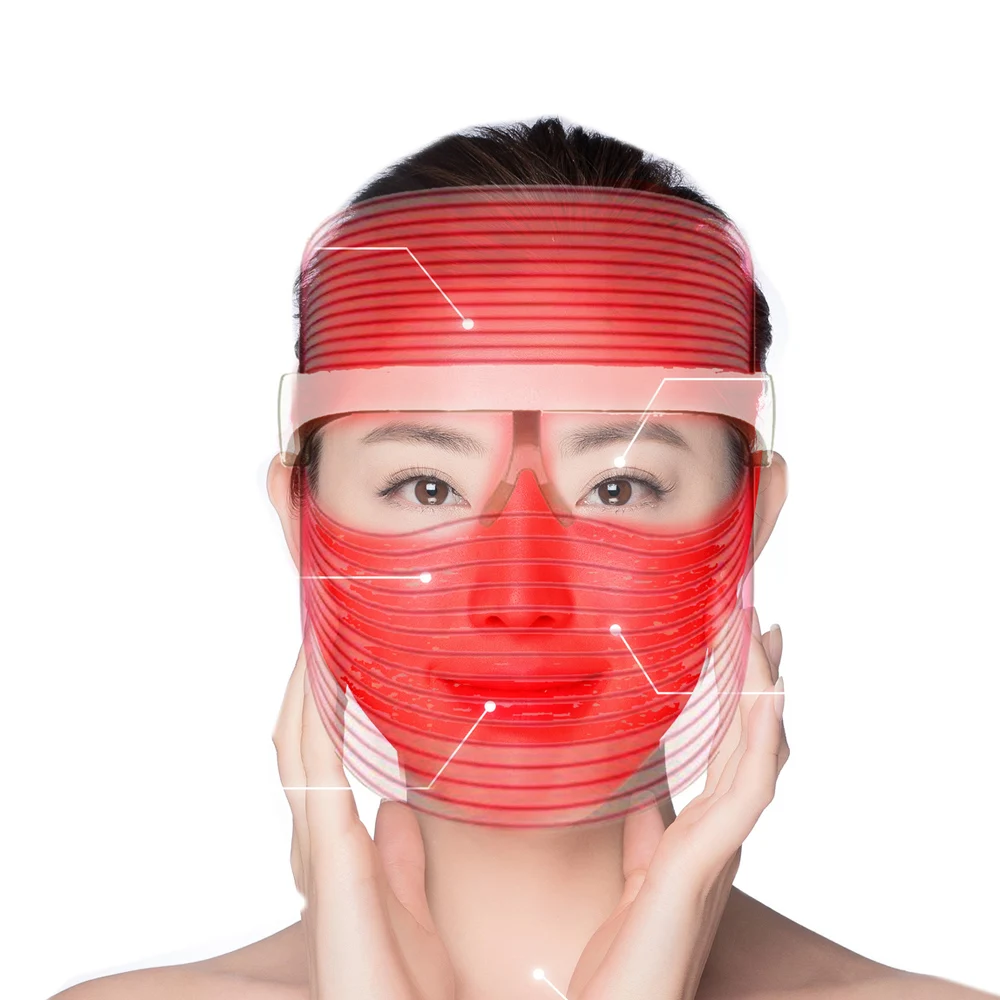 7 Colors ABS Plastic Wireless LED Facial Mask Light Therapy Device For Face Neck Skin Care