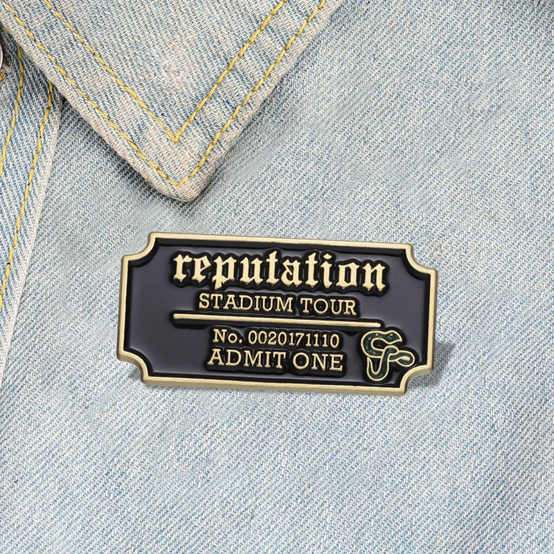 

Creative music album brooch reputation concert tickets brooch music festival letters