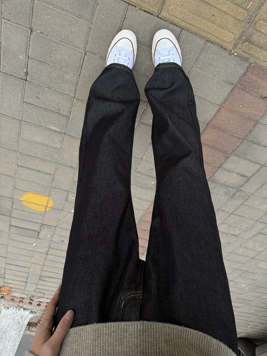 

Original Color Denim Wide Leg Jeans Men's American Vibe Draped Knife Clean Fit Straight Leg Micro Flare Pants