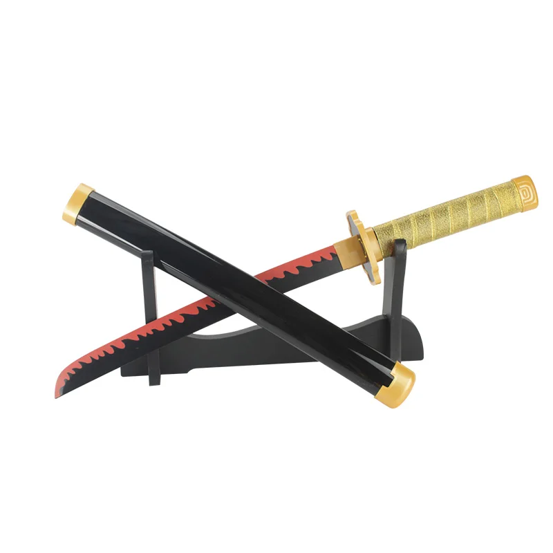 Demon Slayer Katana Bamboo Blade Toy Sword 60cm/23.6in Role-playing Halloween Gift Costume Props