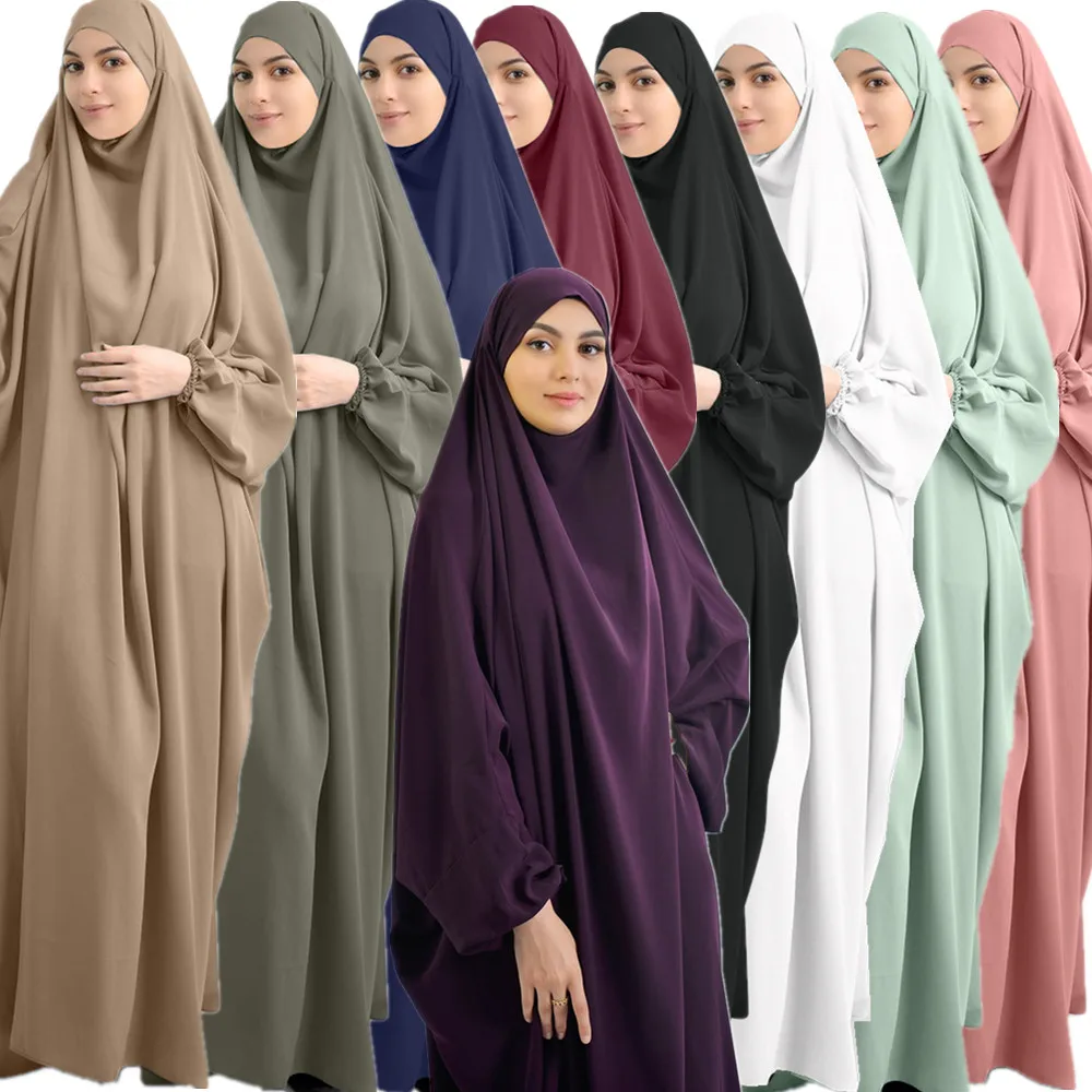 

Wholesale Breathable Hijab Liturgical Wear Lslamic Turkish Robe Women Dubai Muslim Standard Apparel Middle East Abaya