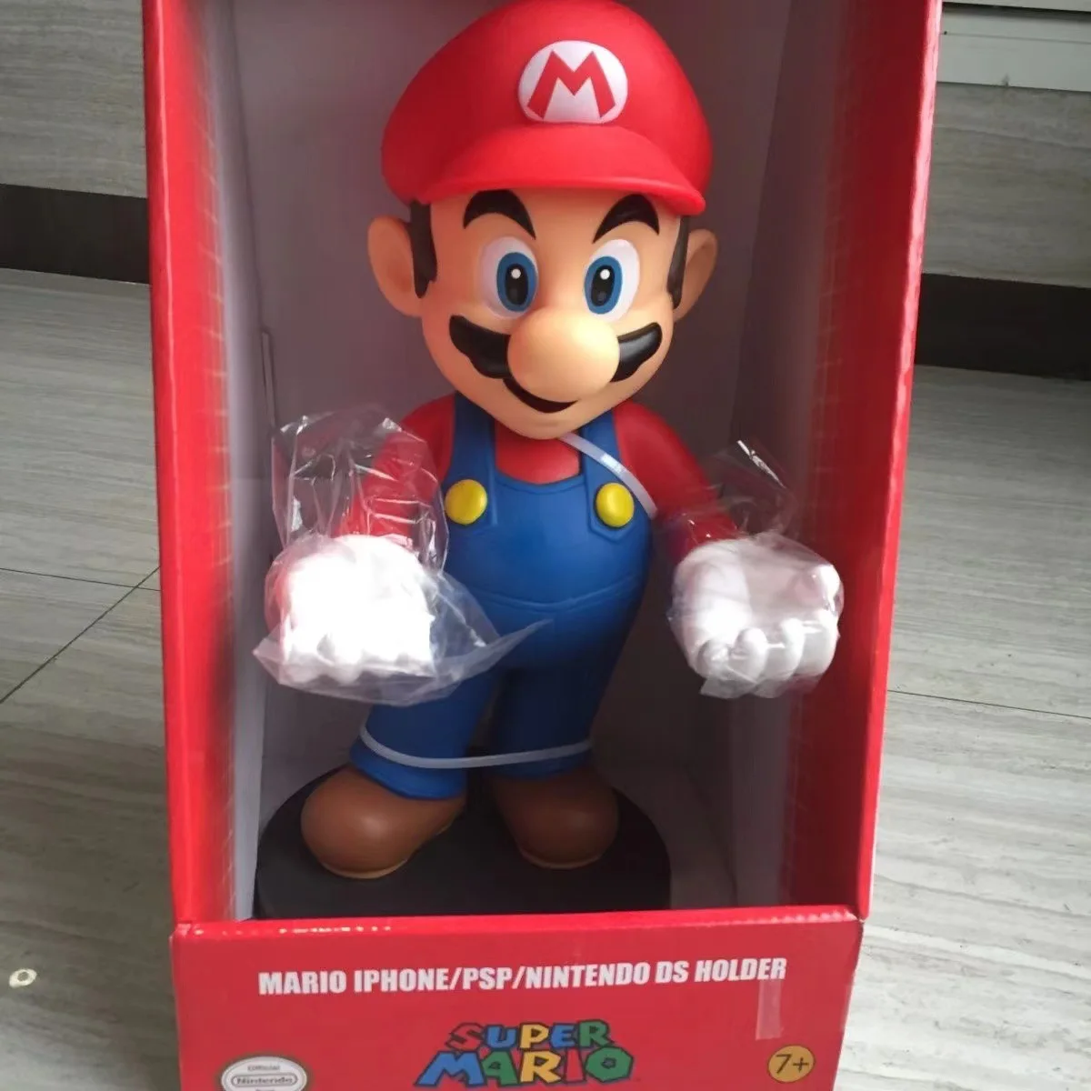 31cm Super Marios Action Figure Model Ornaments Lift Posture Cell Phone Gamepad Bracket Anime Peripherals Decorations Toys Gifts