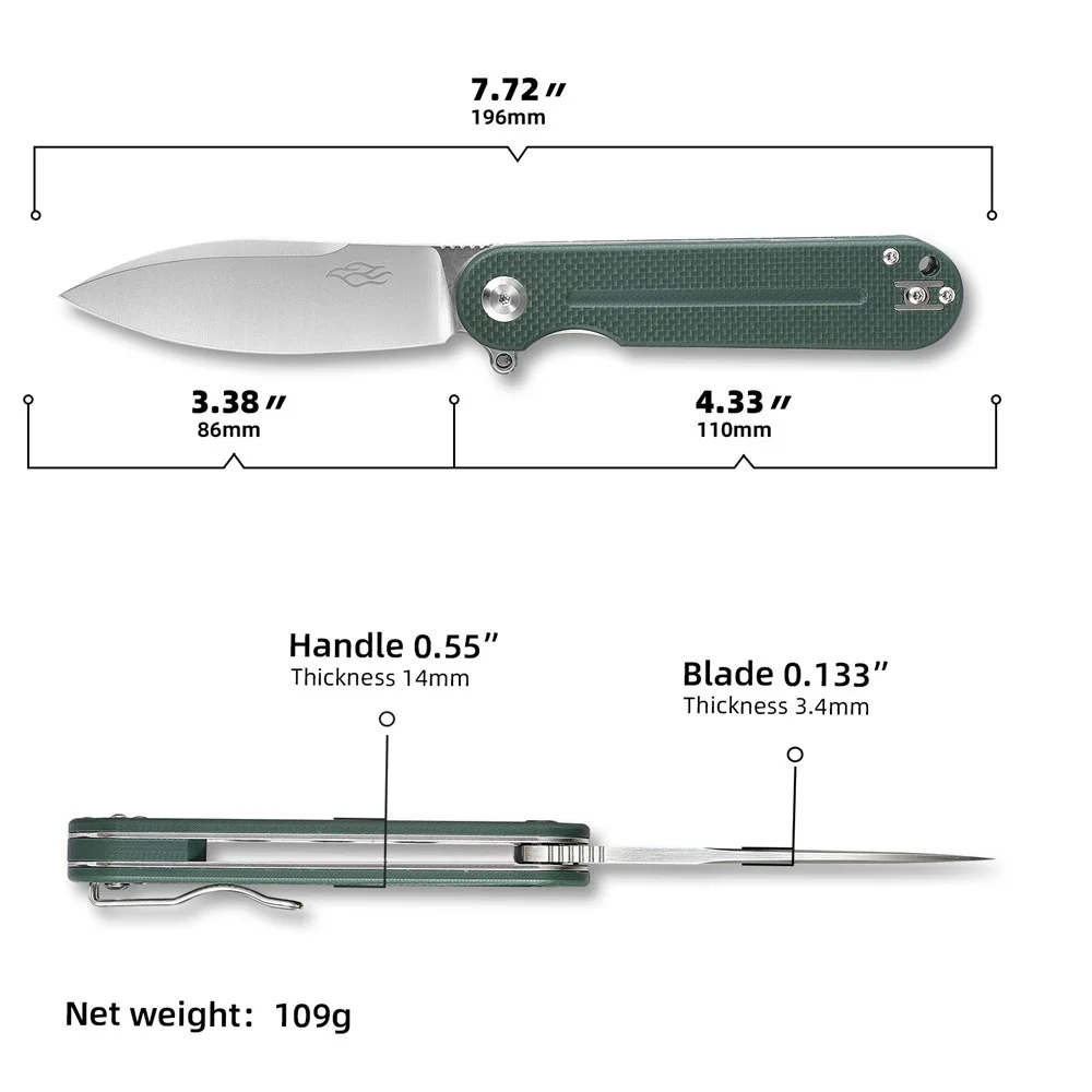 GANZO FBKNIFE FH922 knife 60HRC D2 blade G10 handle folding knife camping outdoor EDC tool Pocket Knife - view 6