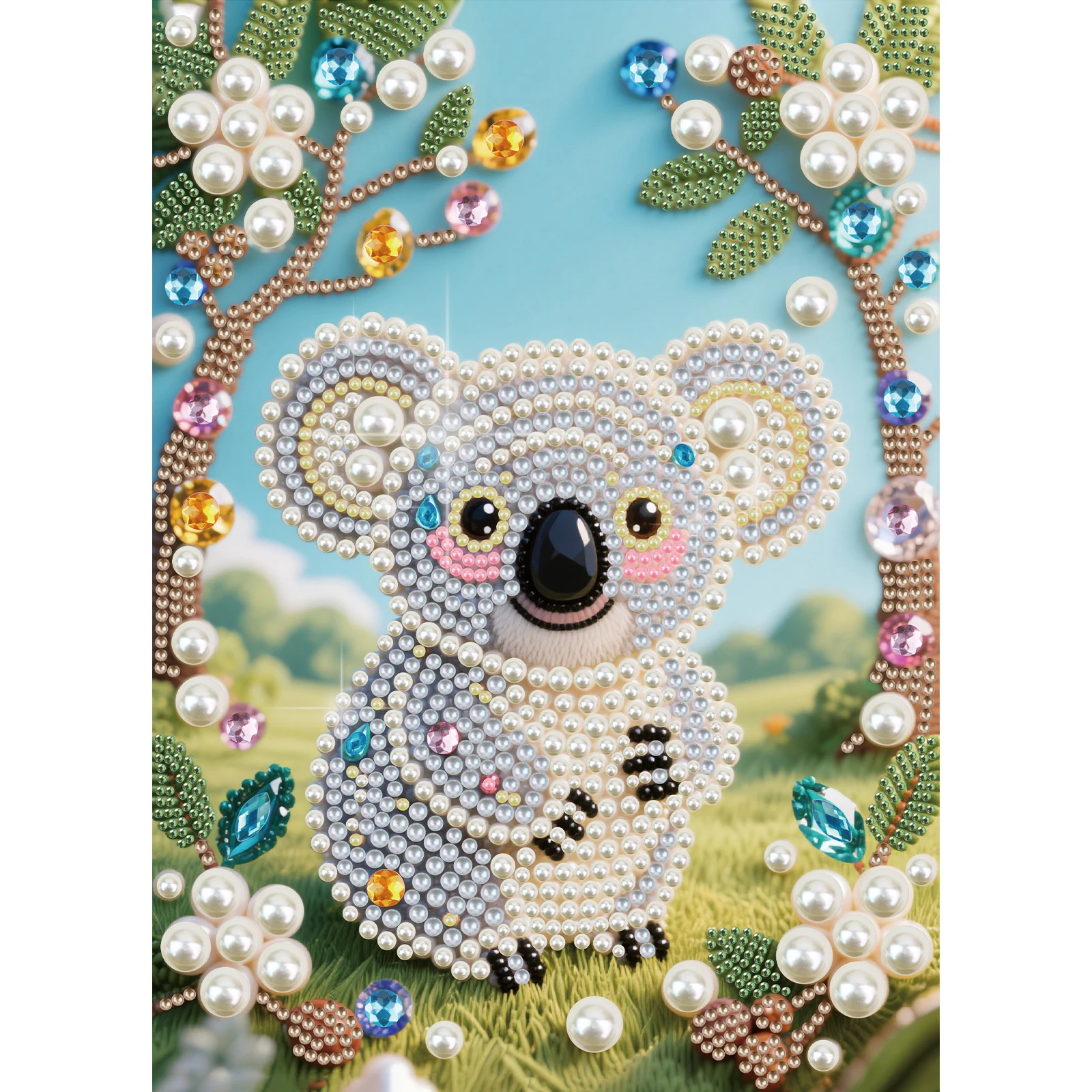 Pearl Diamond Painting Kits for Adult Beginner,Cute Koala DIY Special Shape Diamond Art Pearl Kits for Wall Decor handmade Gift