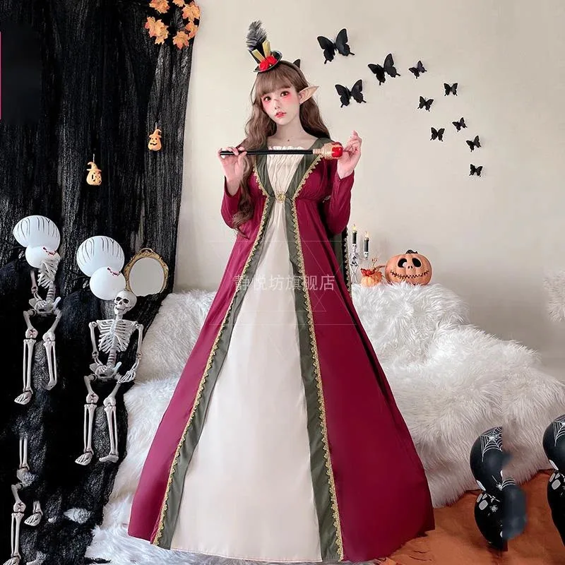 

Halloween adult retro medieval court queen Gothic witch cape Cape Princess dress cosplay stage costume