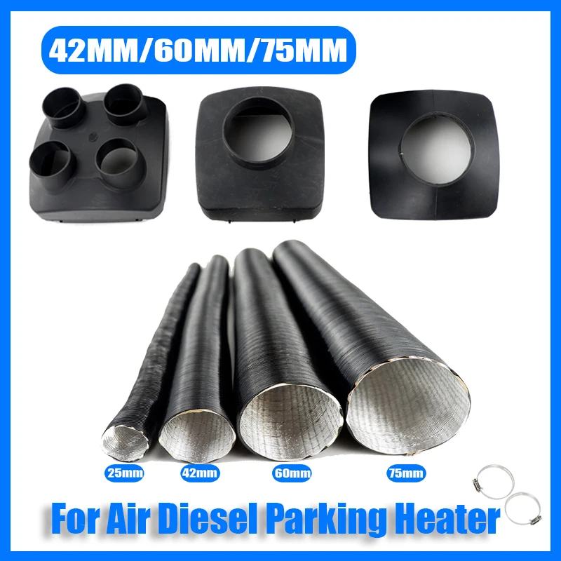 42mm/60mm/75mm Air Outlet Vent Cover Heater Duct Ducting Pipe Clips For Air Diesel Parking Heater Part For Webasto Heater 