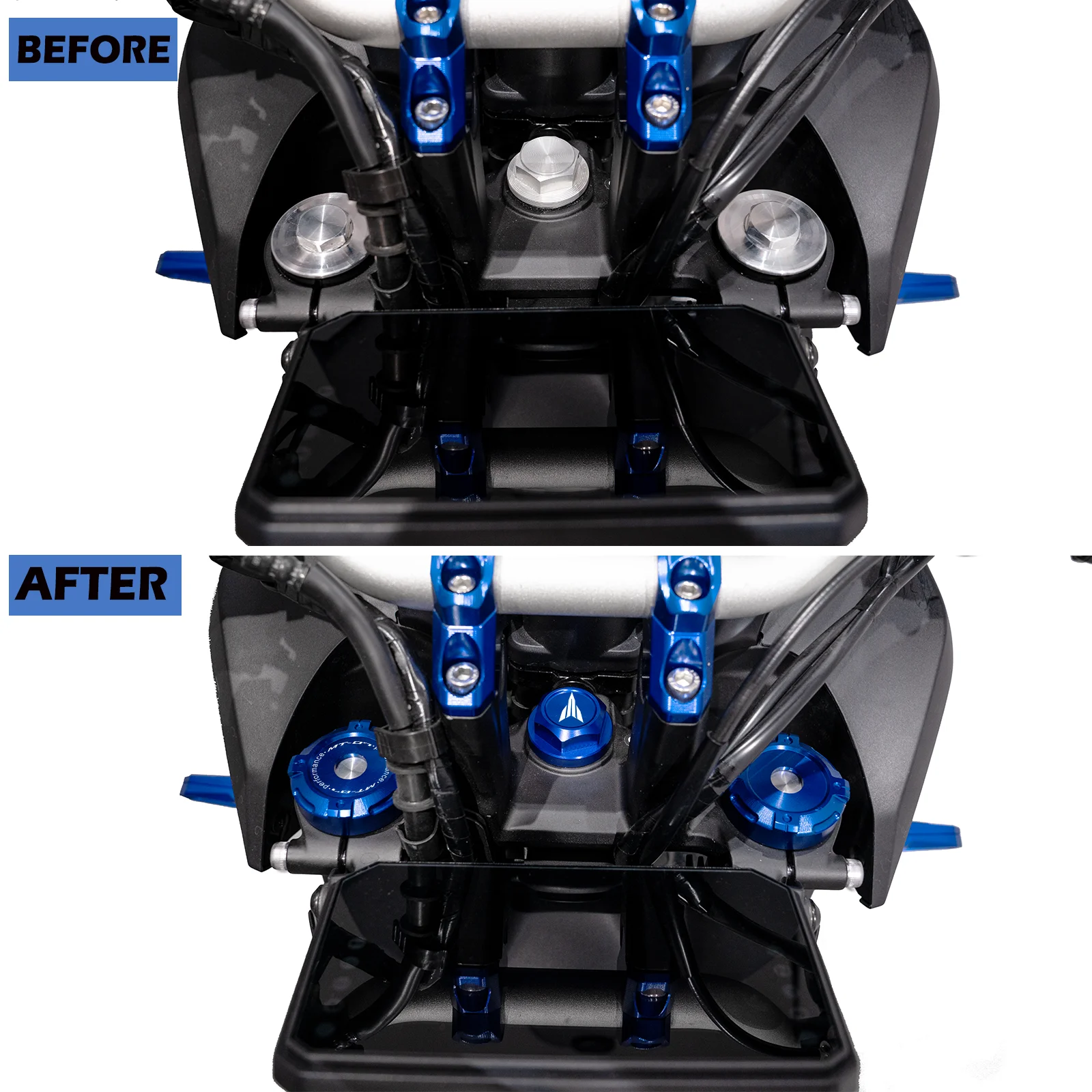 Misura Per Yamaha MT07 MT-07 FZ07 2025 2026 Accessori Moto Tappo Ammortizzatore Anteriore Colonna A Tre Stelle Trim Copertura Decorativa