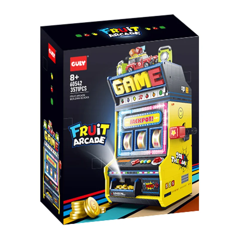 

В НАЛИЧИИ 60542 MOC Технический аркадный игровой автомат с фруктами, строительные блоки, кирпичи, сборка моделей, игрушки для мальчиков, наборы рождественских подарков