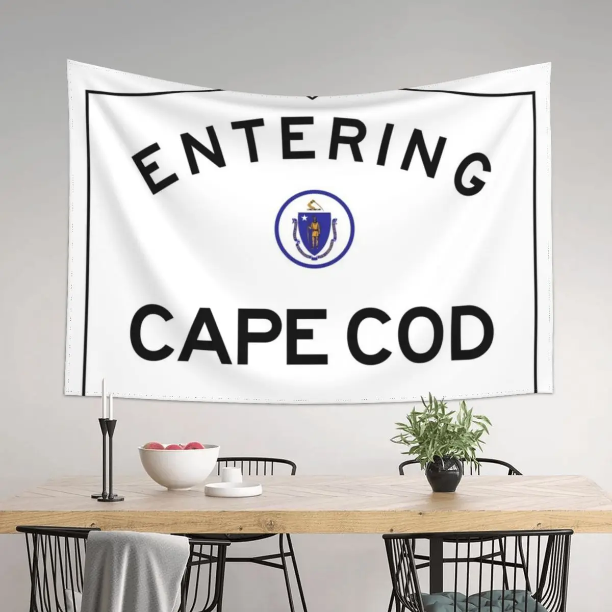 

Entering CAPE COD - Commonwealth of Massachusetts Road Sign Tapestry Home And Comfort Decor Aesthetic Room Decor Korean Tapestry