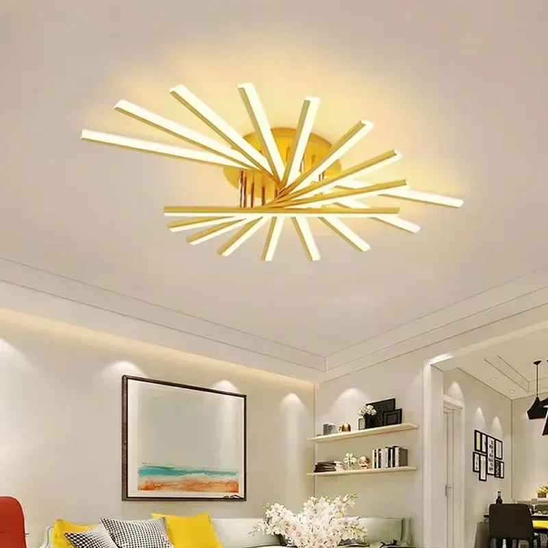 Nordic rotativa ramos led lustres de teto regulável para estudo sala estar quarto lâmpada decoração casa pendurado luminária