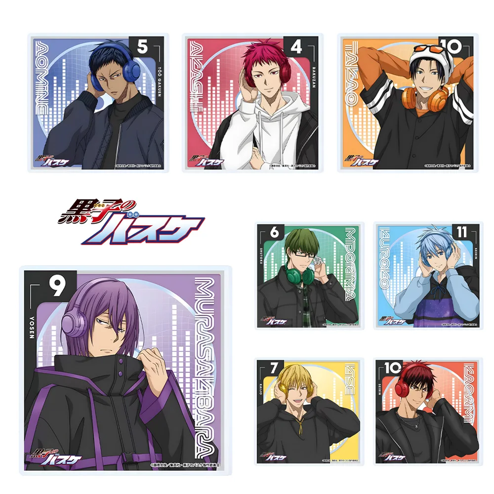 Kuroko`s Basketball Headphone Ver TAKAO AKASHI MURASAKIBARA AOMINE KUROKO MIDORIMA KAGAMI Acrylic Coaster keychain