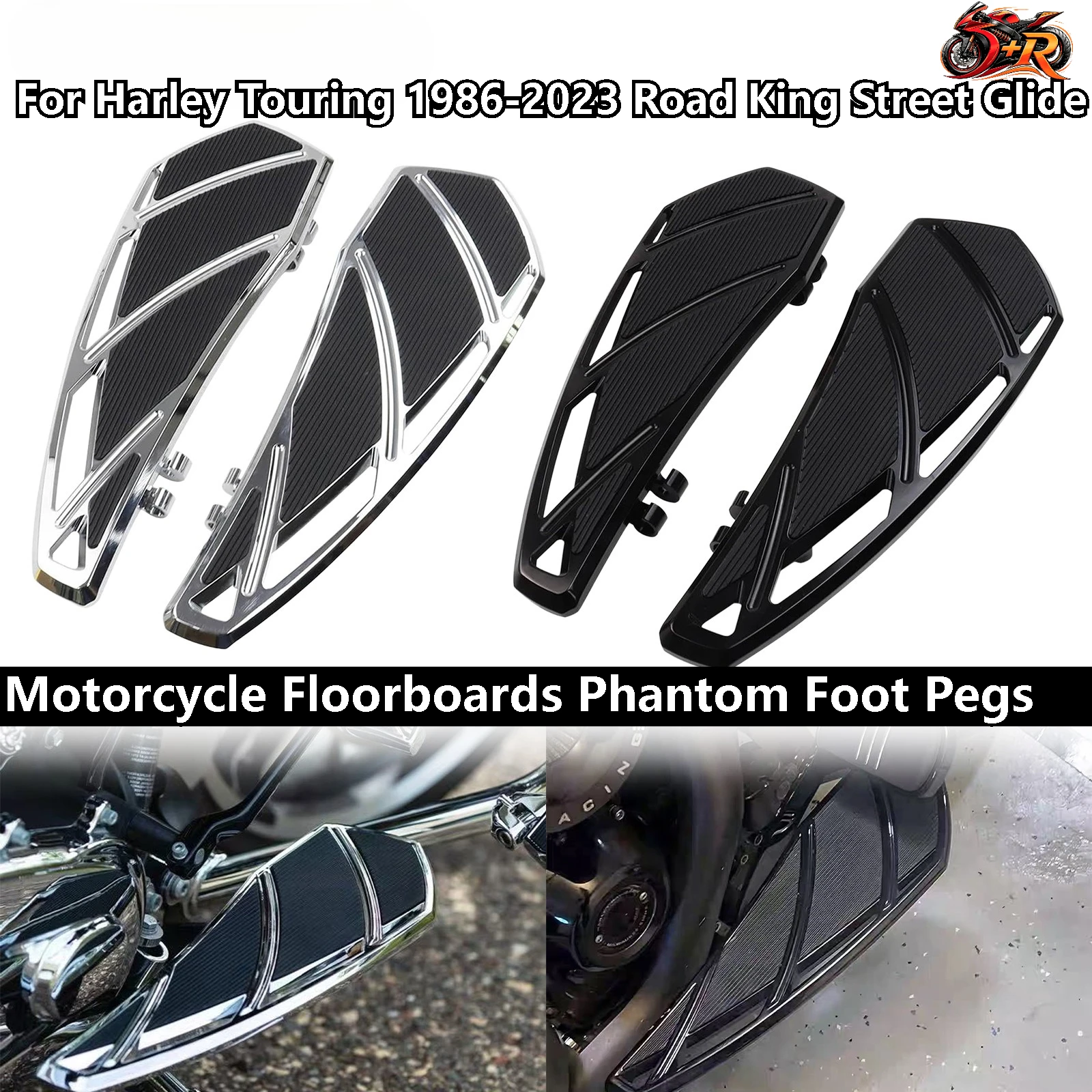 

For Harley Touring FLHX Street Glide FLHR Road King Electra CVO Trike Models FLD Dyna Softail Front Floorboards Rider Footboard