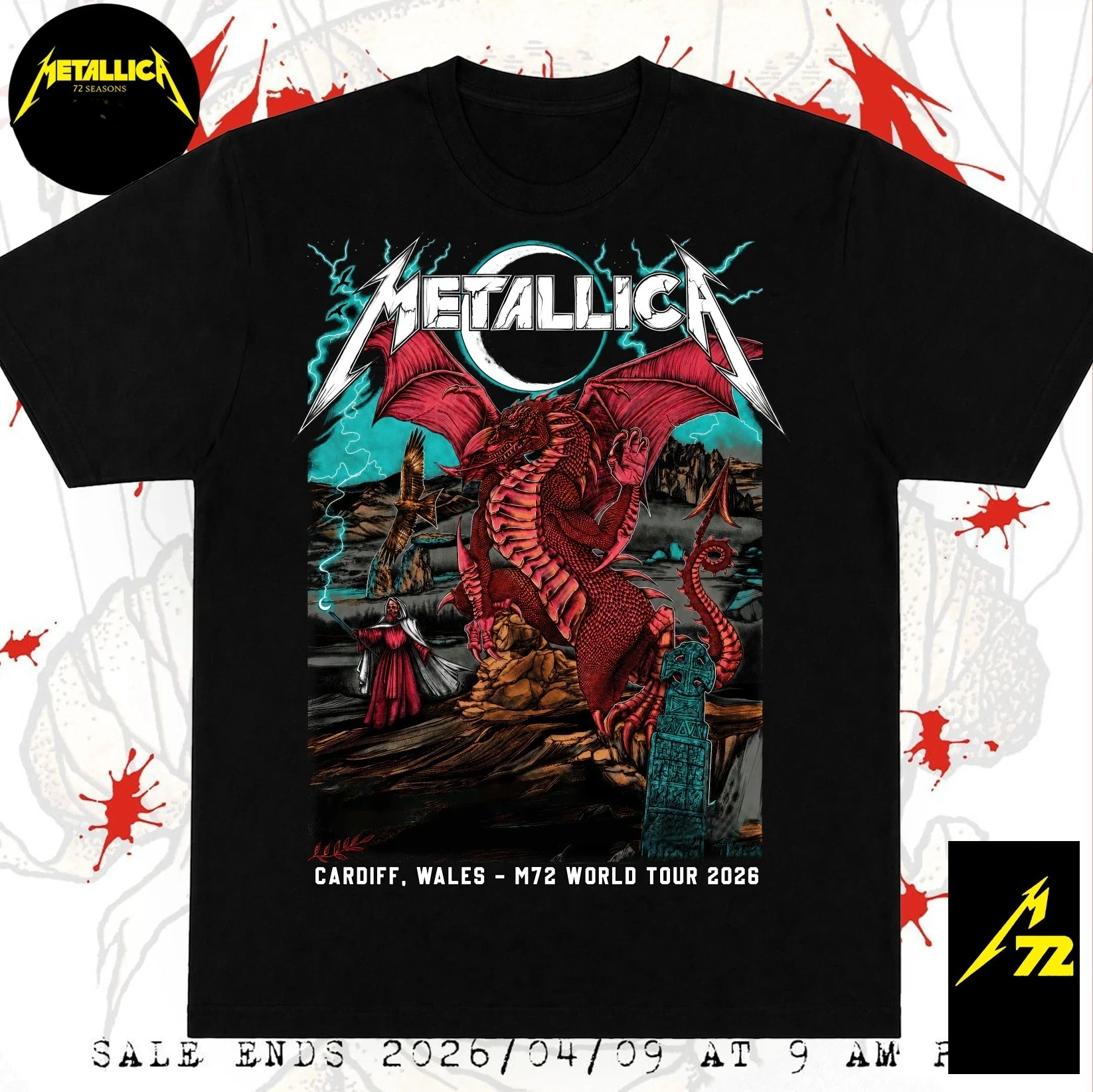 Metallica M72 Glasgow Scotland 2026 Hampden Park The Wild Cat Band T-Shirt Cotton Graphic Tee Men Women Summer Streetwear view 5