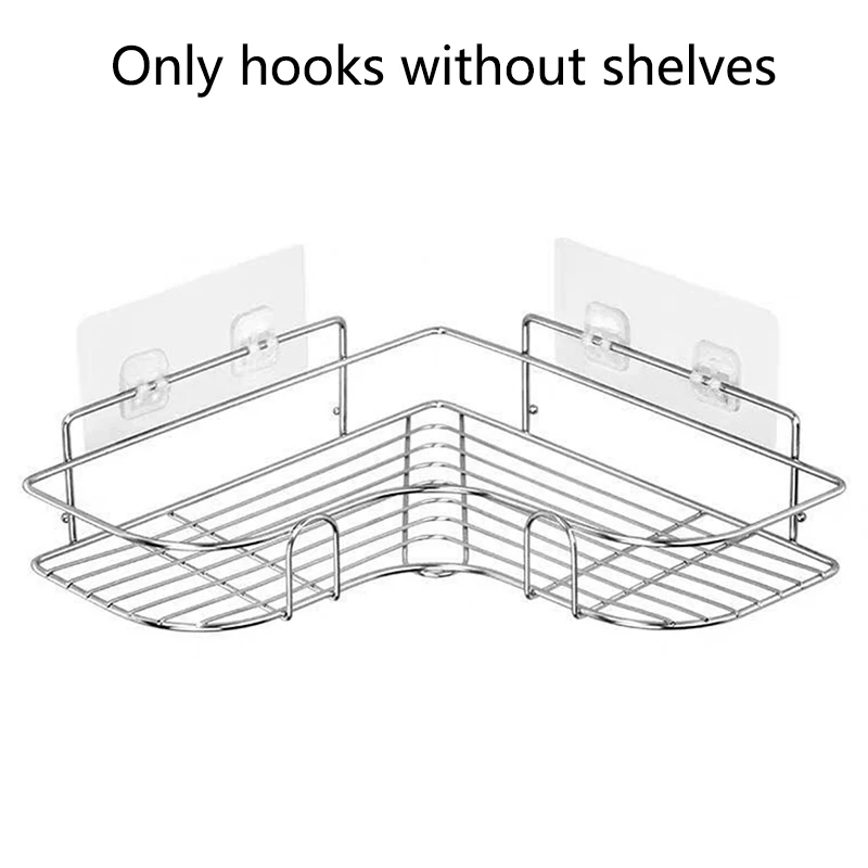 1 PC Wall Mounted Adhesive Hook Under Wire Shelf Rack Hanger Holder Clamp Organizer