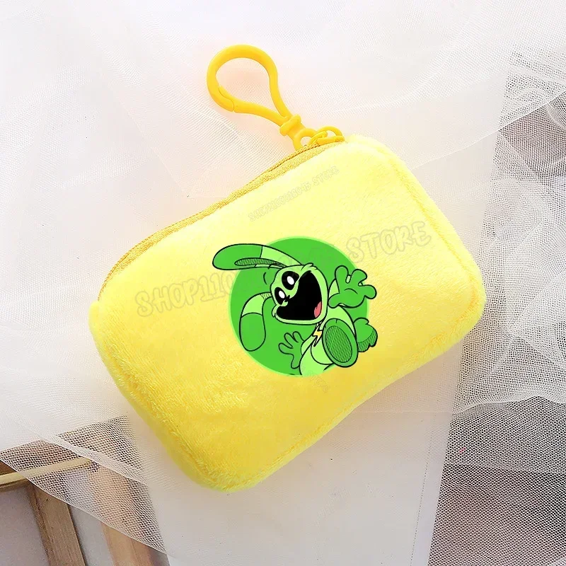 Smiling Critters Mini Plush Coin Purse Catnap Bear Figure Student Canvas Square Storage Bag Boy Girl Handbag Fashion Kids Gift