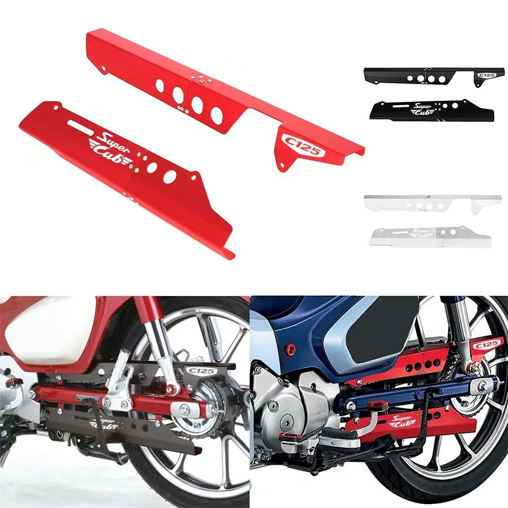 

Motorcycle Accessories Rear Belt Chain Cover Sprocket Guard Protector Mudguard For Honda C125 Super Cub 2018-2024