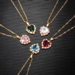 G&D Exquisite Lana Del Rey Necklace Majestic Princess Collection Ruby Crystal Heart Choker for Elegant Ladies Perfect Jewelry