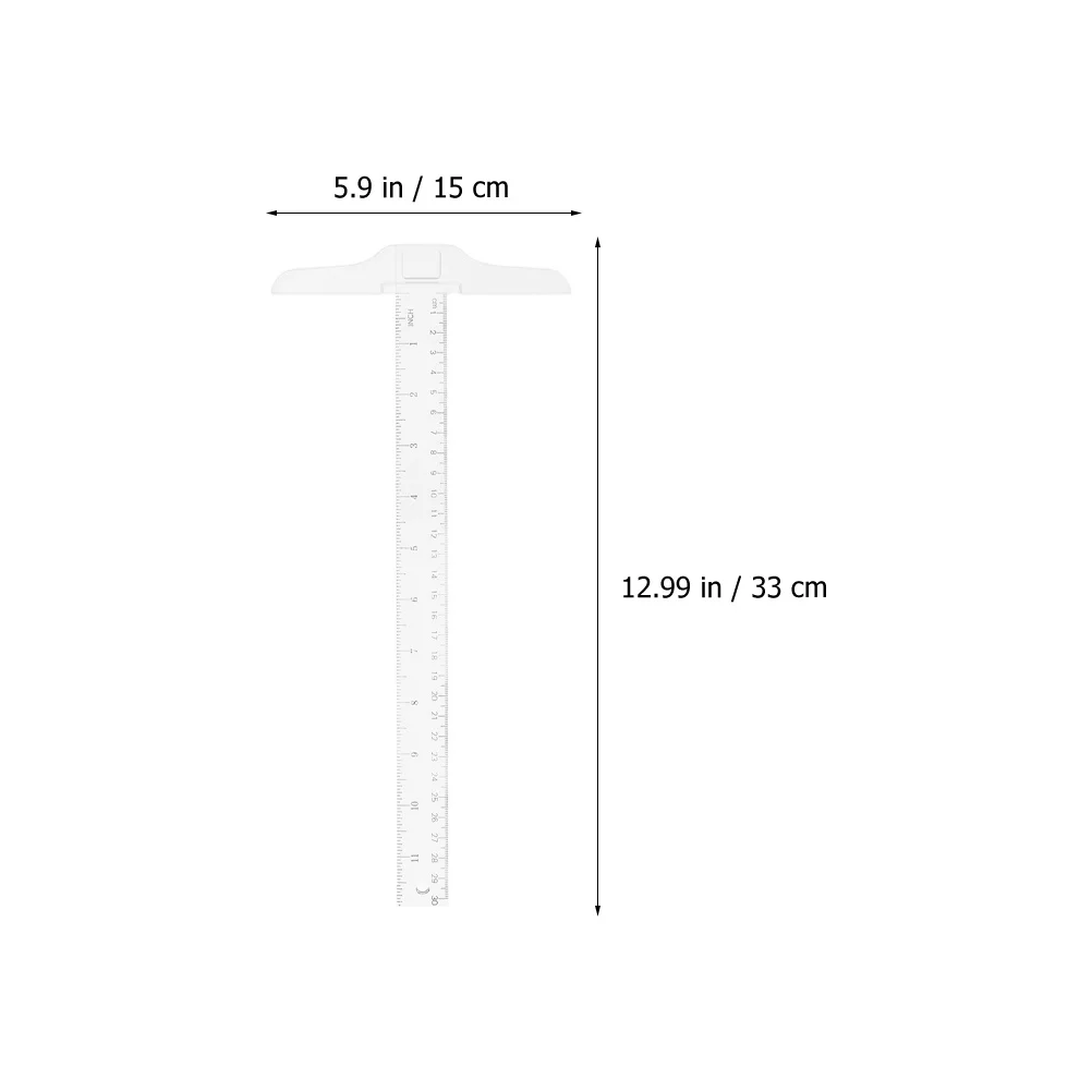 4Pcs Transparent T Shaped Ruler Professional Drafting Ruler for Engineering Woodworking Art Drawing Measuring Tool