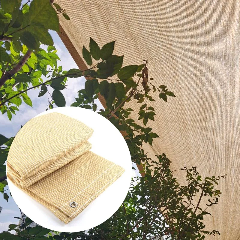 

Customize Thicken Beige Anti-UV Sun Shade Net Home Terrace Safety Fence Net Garden Courtyard Plants Cover Awnings Shade Sails