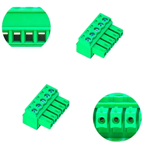 

3.5mm 5 Pin Phoenix Connector PCB Screw Terminal Block Connector (5Pcs 3.5M-5Pin)