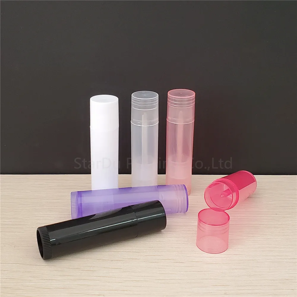 120pcs/lot Lip Balm Tube Empty bottle, 5ml Plastic Lipbalm tubes, 5g Colorful Lipstick Fashion Tubes