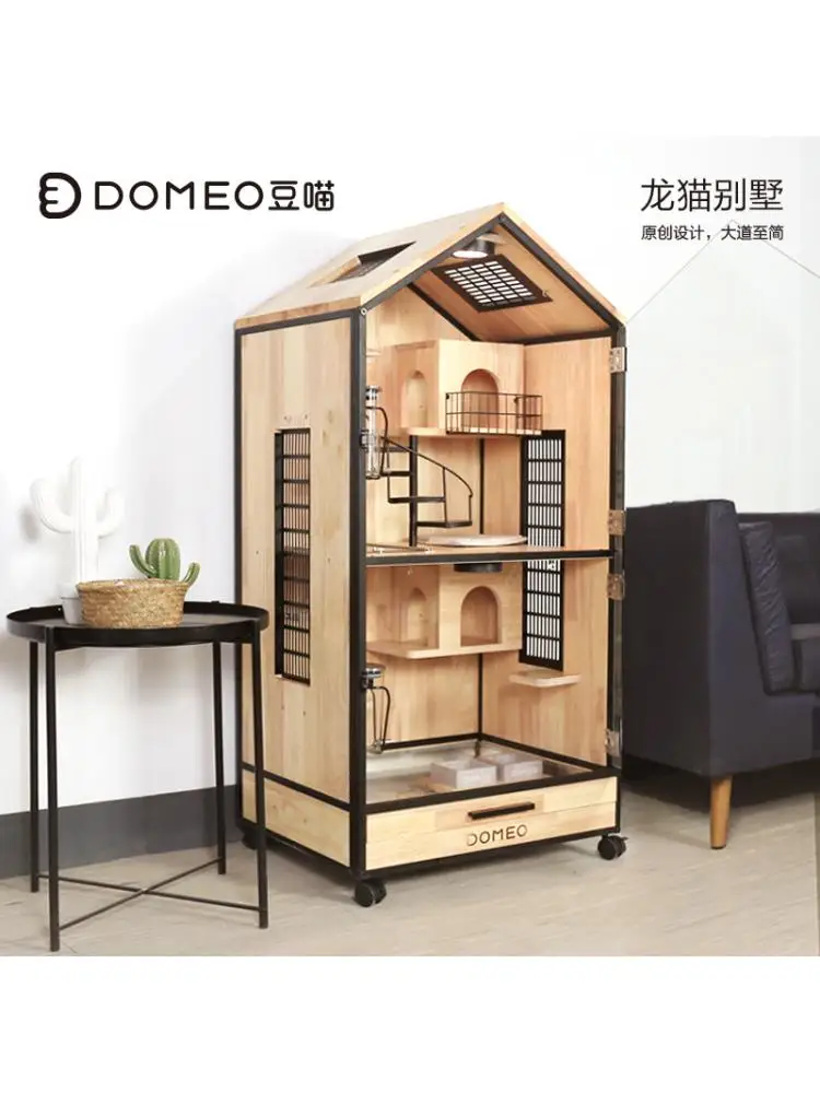 Oversized Chinese Wooden Cabinet and Solid Wood Villa, Blind Date Cage, Honey Bag Flying Mink Rabbit Cage, Luxury