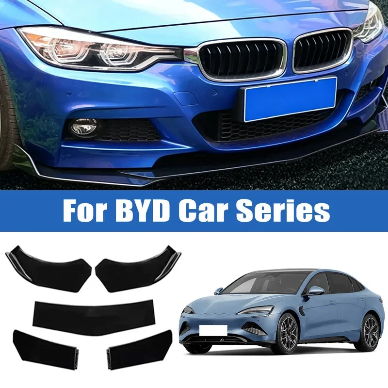 

5Pcs Car Front Bumper Separator Bumper Lip Body Kit Duck Lip Separator For BYD Atto 3 Dolphin Tang DM Song PLUS Han EV F3 E6
