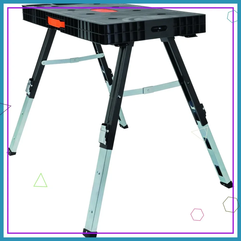 5 in 1 Workbench, Clamping Table, Scaffold, Dolly and Creeper All in One Work Table Orange/Black