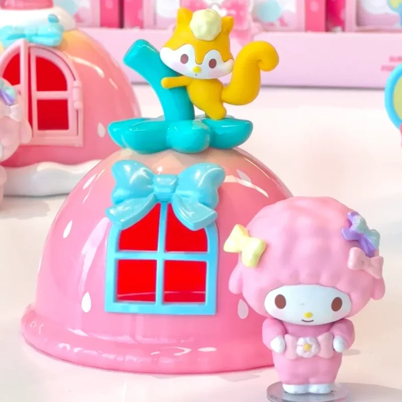 MINISO-Sanrio Melody Characters Blind Box, My Sweet Series Mystery Box, modelo de brinquedo kawaii para crianças, presente de férias genuíno