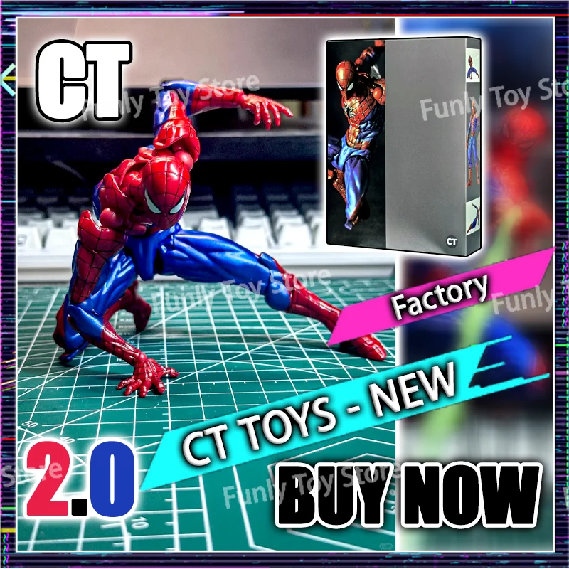 

In Stock Ct Toys Spiderman Figure Amazing Yamaguchi Spider-Man 2.0 Agent Venom Mafex Anime Action Figure Customized Gifts Toys