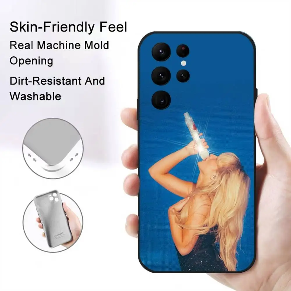 المغني S-سبرينا C-النجار جراب هاتف للهاتف S سلسلة S S20 S21 S22 S23 S24 FE زائد الترا بولي يوريثان لينة إلى غطاء صديق للبشرة