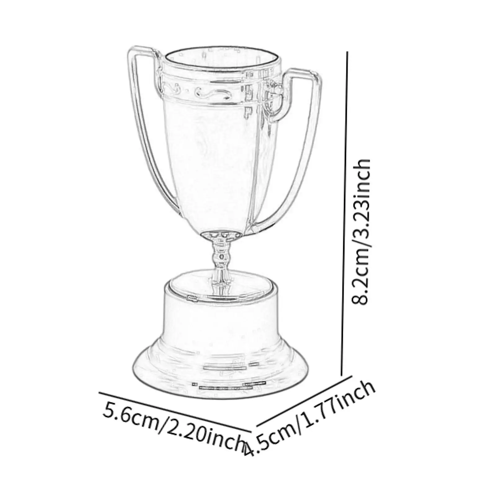 10Pcs Mini Trophies Multipurpose Sturdy Kids and Adults Small Trophy for Party Favors Ceremony Winning Prizes School Award Props