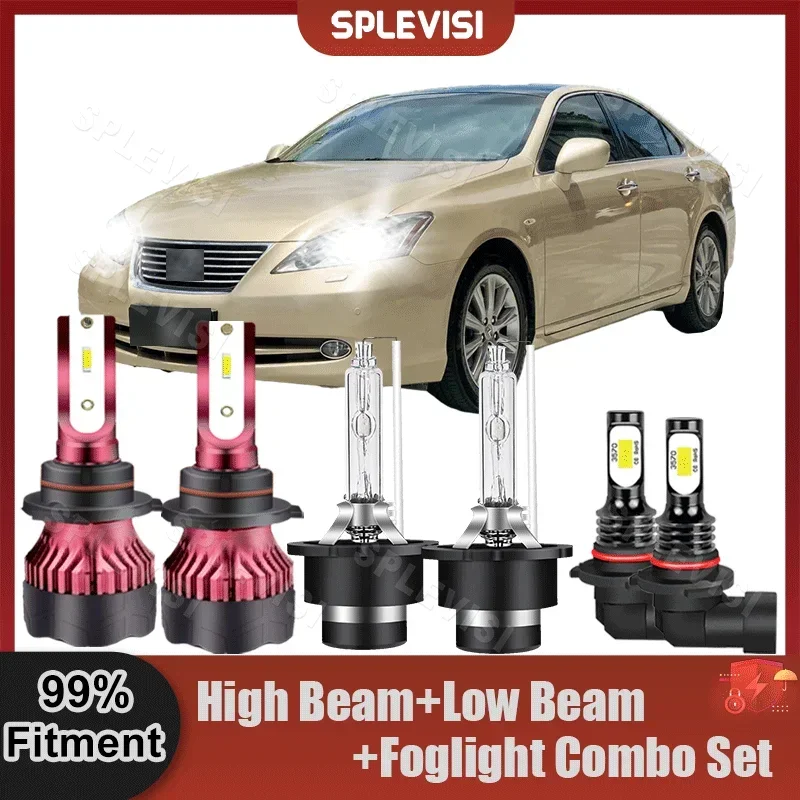 LED High Beam Low Beam Xenon Lamp Foglight 9005+D2S+H11 27000LM CSP Bulb For Lexus LS460 2007 2008 2009 2010 2011 2012 Car Light