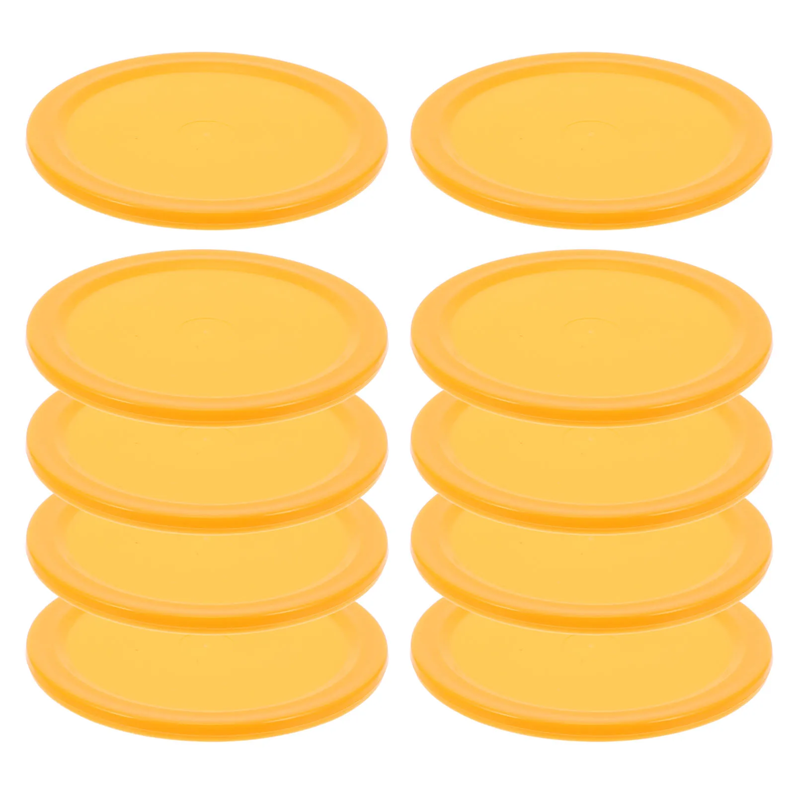 

10 Pcs Orange Ice Hockey Pucks Plastic Table Replacement Round Game Hockey Table Supplies Accessories Mini Supplies