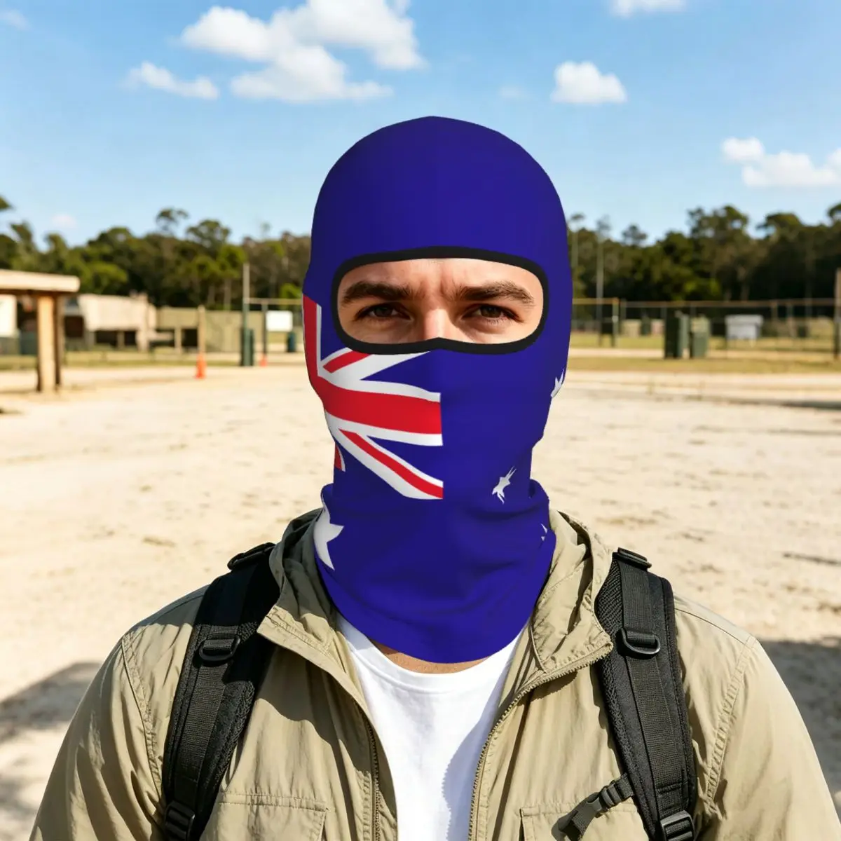 オーストラリア国旗バラクラバフルフェイスマスク通気性オートバイ冬暖かいフルカバーキャップネック防風防塵サイクリングキャップ