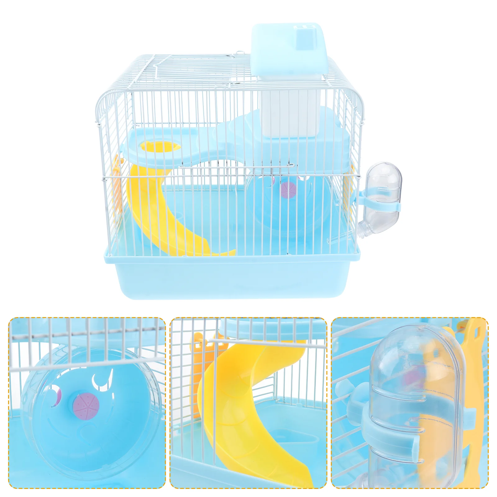 

Waterbottle Hamster Cage Accessories Villa for Small Pets Blue Chinchilla Travel