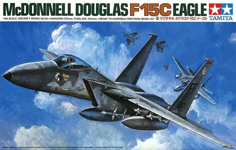 Tamiya 61029 1/48 Scale Model Aircraft Kit USAF McDonnell Douglas F-15C Eagle