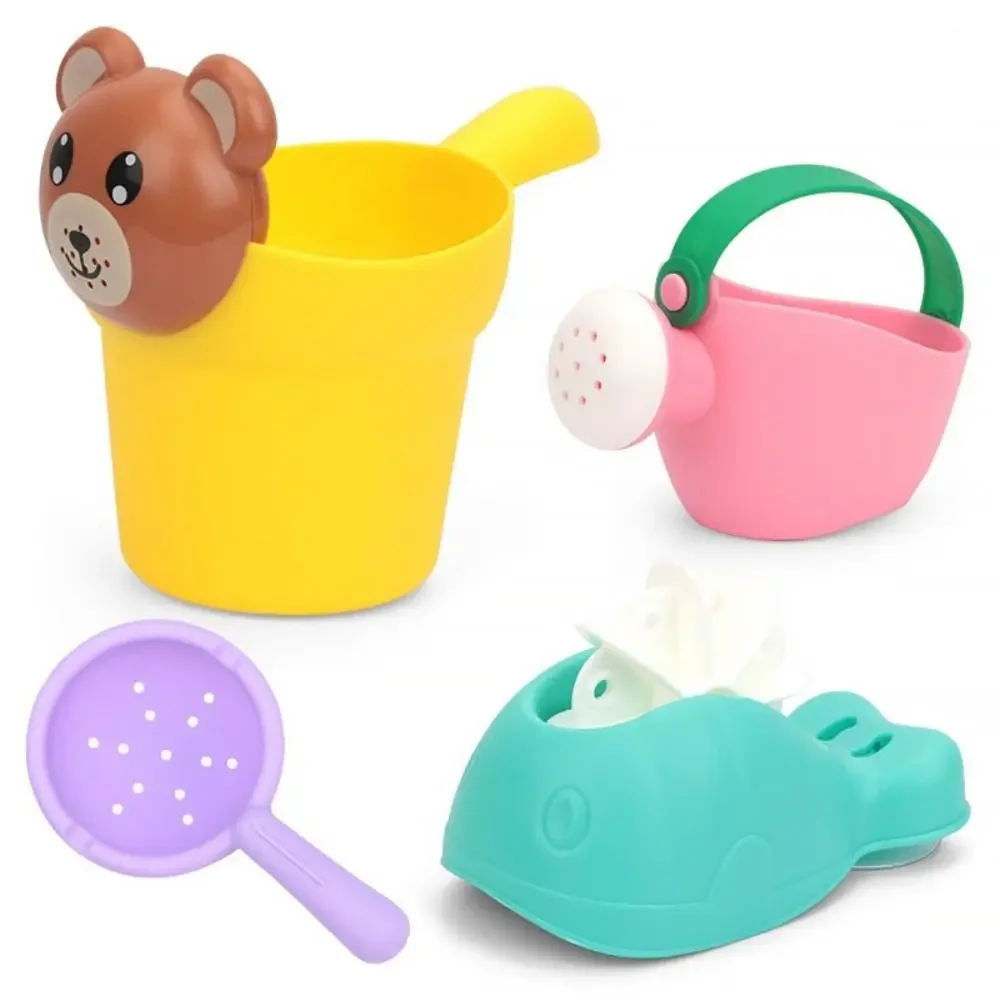 Summer Duck Bear Shape Baby Bath Toys Waterwheel Educational Kids Shower Toys Bucket Sand Playing Water Play Toys Baby Shower