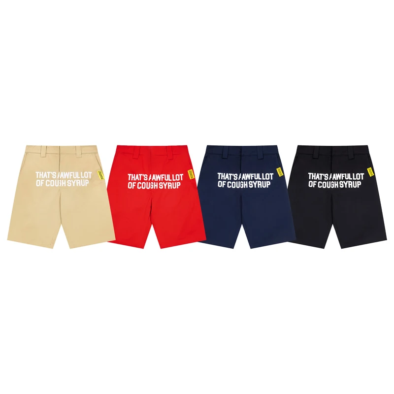 High Quality Men's Straight Leg That's A Awful Lot of Cough Syrup Shorts Letter Print Simple Stylish Perfect Occasions Pants