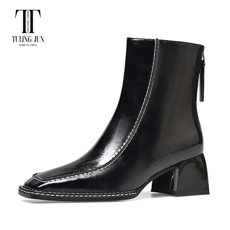 

TULING JUN 2023 New Autumn And Winter Women's Boots Square Toe High Heel Fashion Comfort Exquisite Nobility Shoes For Women L