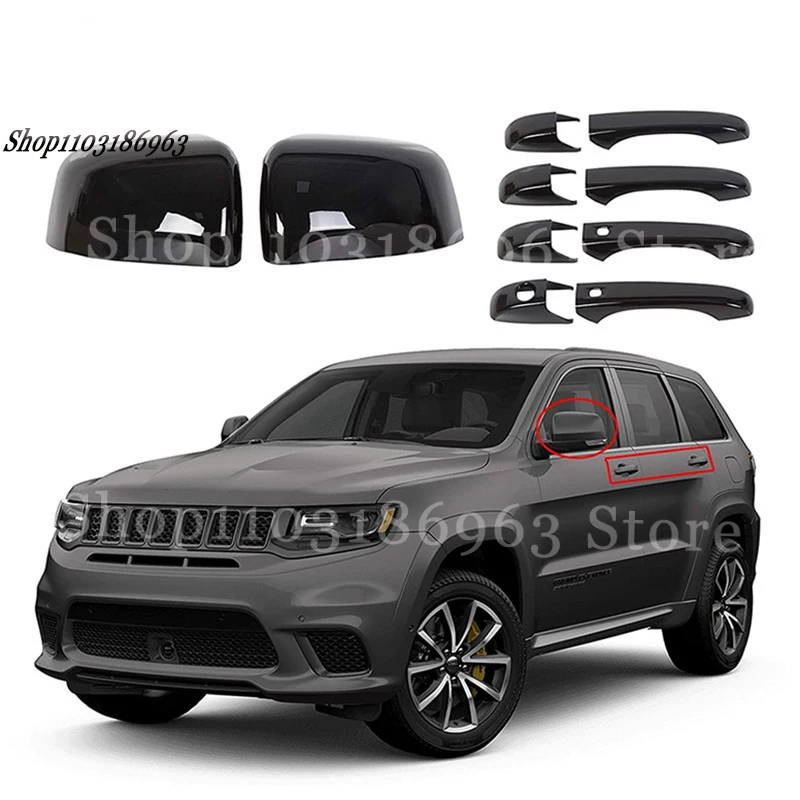 

Для Jeep Grand Cherokee Dodge Durango 2011-2021, крышка автомобильной дверной ручки, отделка, Аксессуары для стайлинга, автомобильные наклейки, автомобильные аксессуары