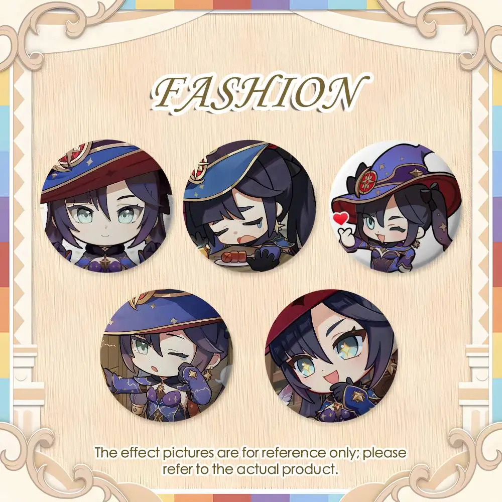 

Mona Cute Cute Genshin Game Custom Creative Round Brooch Badge Jewelry Gifts For Friends Clothes Hat Backpack Enamel Pins