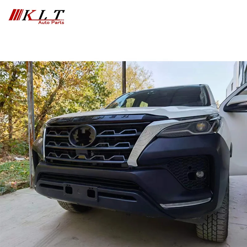 KLT New Design Car Front Bumper  Body kit For Fortuner 2016-2020  Upgrade To Fortuner 2021 Low-end Version