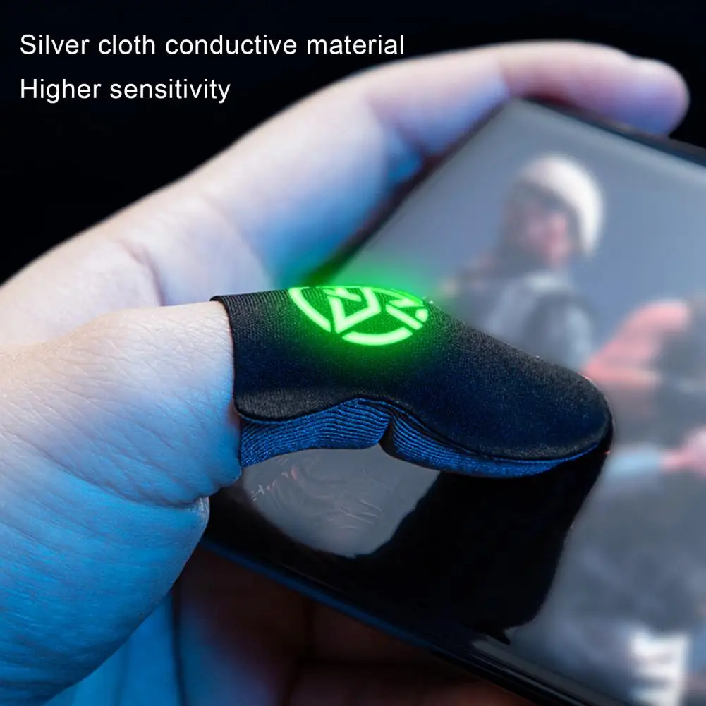 Useful Lightweight Luminous 0.3mm Ultra-thin Phone Game Controller Finger Gloves Gaming Finger Covers Touch Screen