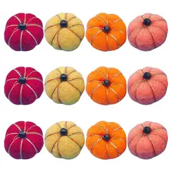 12Pcs Felt Pumpkin Ornaments Felt Foams Ball Craft Project Supplies Autumn Felt Pumpkin Decor Wool Felt Poker Pumpkin Ball