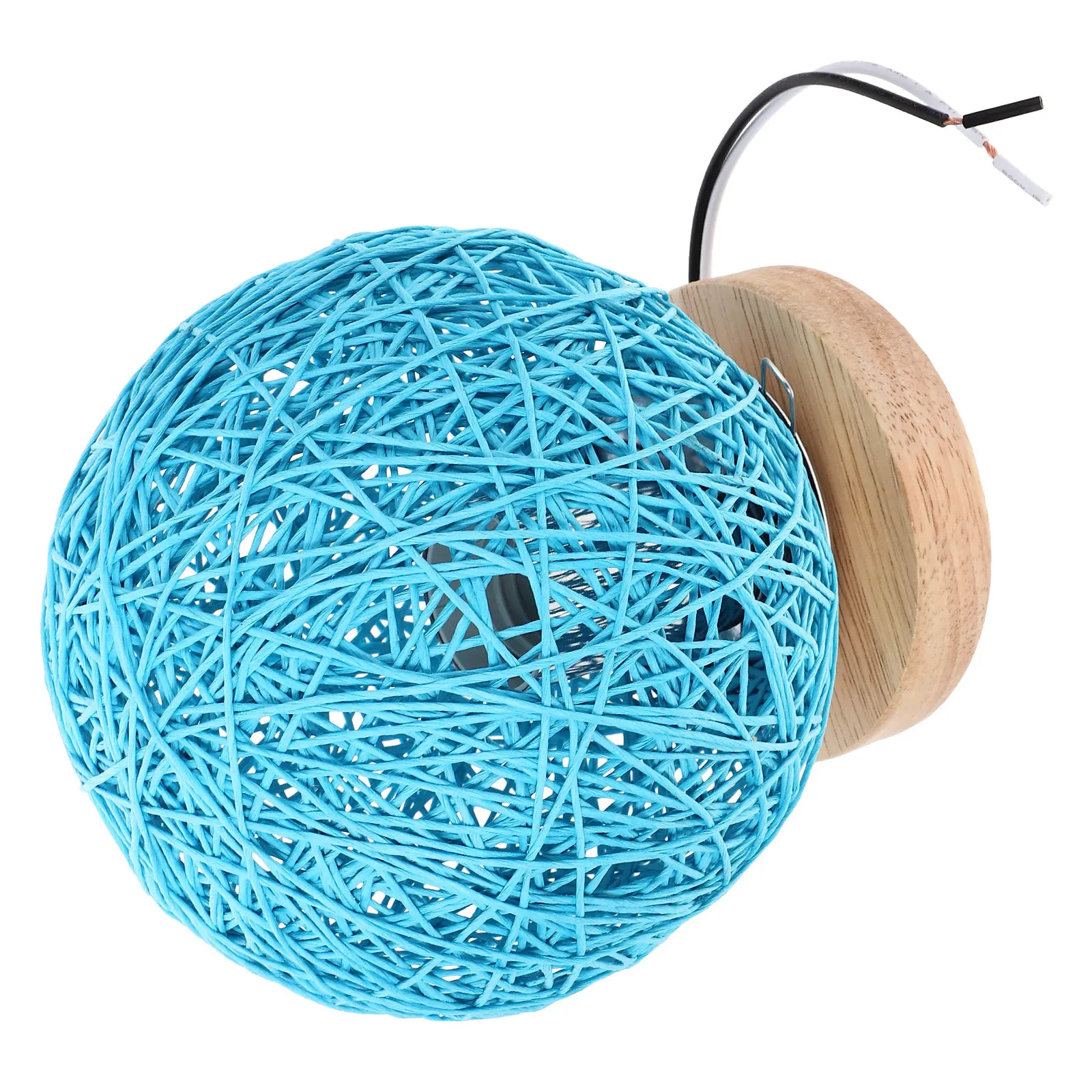 Rattan Wooden Ceiling Light Firm Base Replaceable Bulb for Kitchen Corridor Hotel Flush Mount Ceiling Light Interior Lights