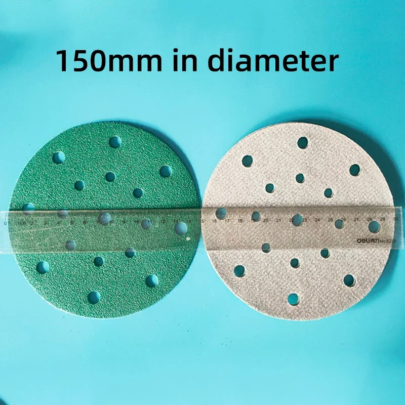

100 pcs 6 Inch 17 Holes Sandpaper 150mm Sanding Disc Wet & Dry Grit 80/120/240/400 For FESTOOL/MIRKA Sander Grinder Sandpape