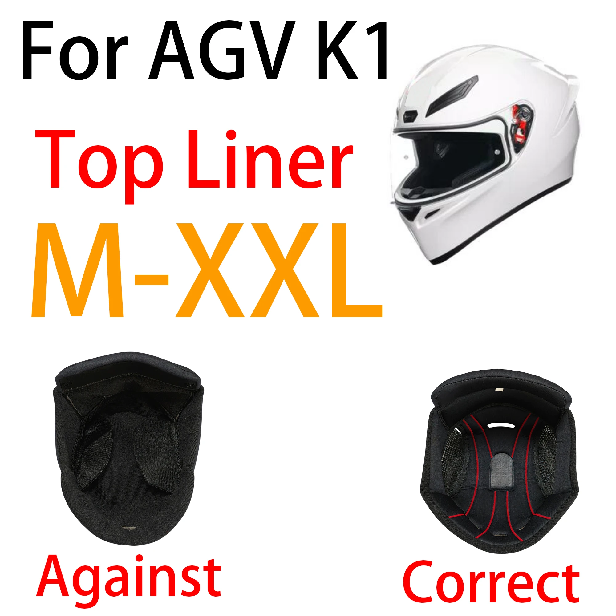 K1S Helmet Lining Replacement for AGV K1 K1S Top Helmet Liner Helmet Interior